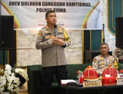 Kapolres Gowa Pimpin Gelar Operasional dan Anev Bulanan untuk Evaluasi Kinerja