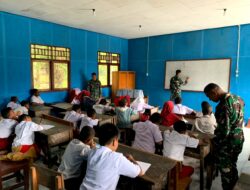 Satgas Yonif 125/SMB Tingkatkan minat Belajar Siswa Melalui Kuis