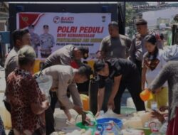 Polres Pelabuhan Salurkan Air Bersih Kepemukiman Warga Yang Kekeringan Air Bersih