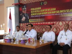 Kakanwil Kemenkumham Sulawesi Selatan Berikan Penguatan Tupoksi Penyelenggaraan Pemasyarakatan Kepada Petugas Lapas Kelas IIA Parepare. 