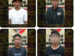 Unit Resmob Polres Gowa Tangkap Empat Pelaku Pengancaman Bersenjata Tajam