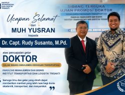Muh Yusran Sampaikan Selamat atas Pencapaian Gelar Doktor Dr. Capt. Rudy Susanto, M.Pd.
