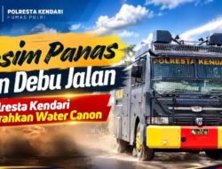Musim Panas Picu Debu Jalan, Polresta Kendari Kerahkan Water Cannon